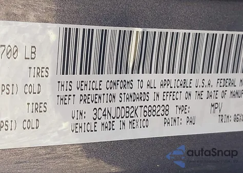 2019 Jeep Compass Trailhawk 4X4 from USA, damaged, VIN 3C4NJDDB2KT688238